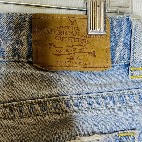 American Eagle Blue Jean Cut Off Shorts 0 - Picture 4 of 4